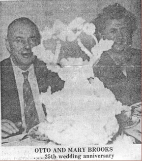 PHOTO  of Otto and Mary Brooks 25 wedding anniversary 